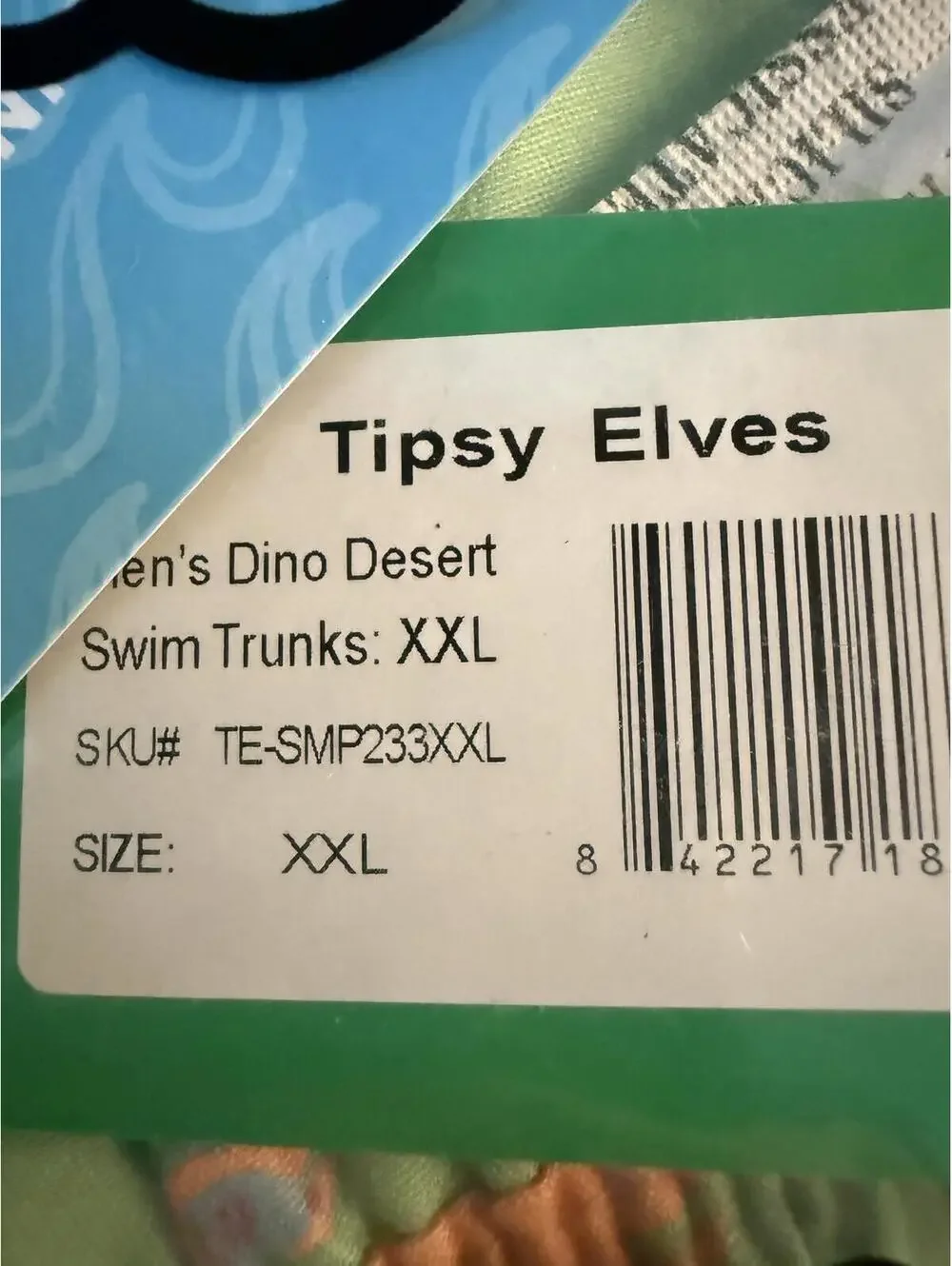 NWT Tipsy Elves Dinosaur Desert Swim Trunks Size XXL - Picture 7 of 7